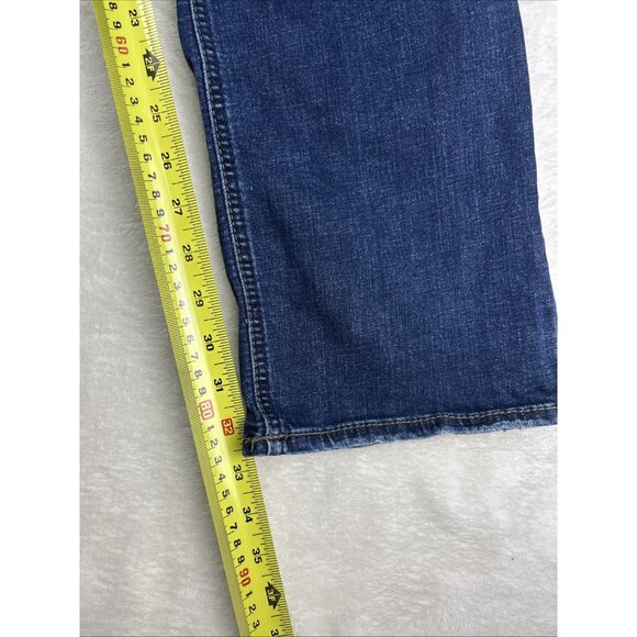 Silver Jeans Allan Mens 34x33 Blue Dark Wash Slim Straight Denim Comfort Stretch - Picture 6 of 11